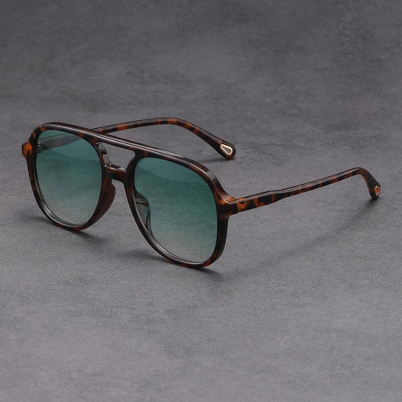 Vintage Fashion Glasses - Fashion Double Beam Square Sunglasses Women