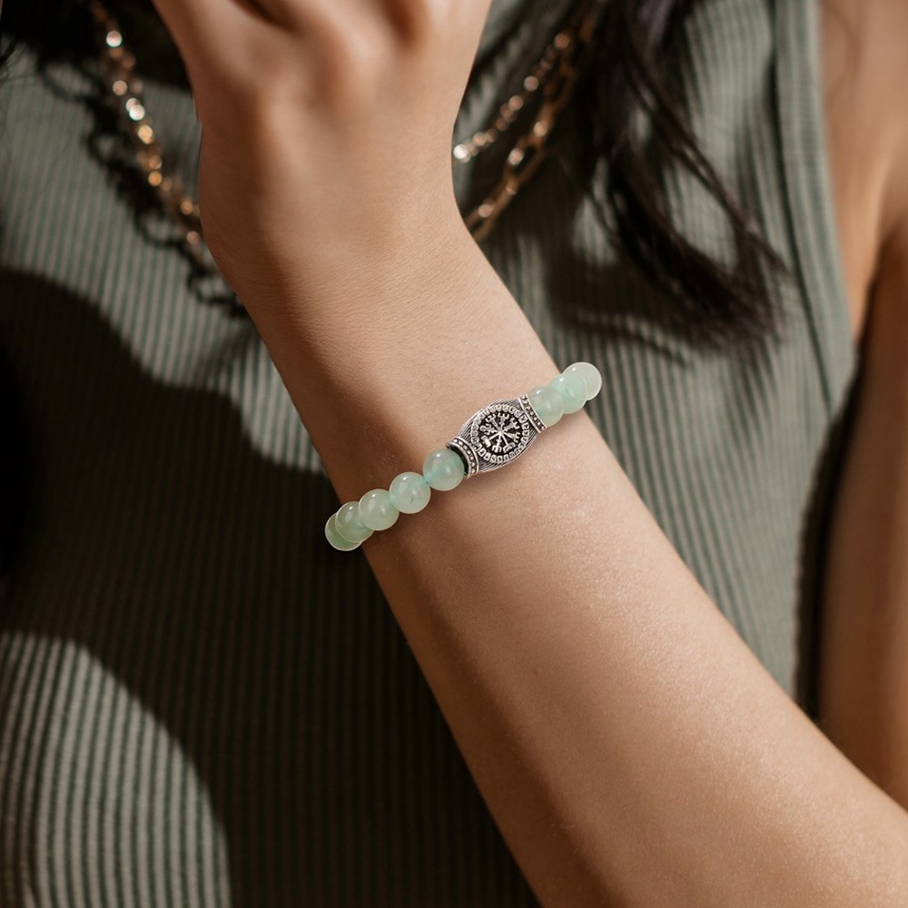 Vintage Fashion Ideas - Vintage Viking Symbol Beaded Bracelet for