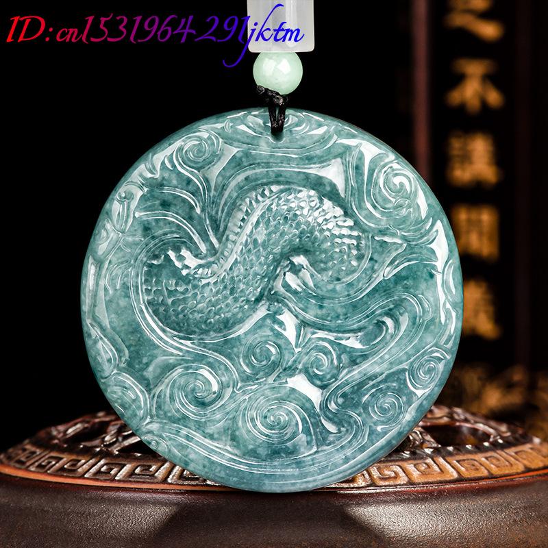 Burmese Jadeite Dragon Pendant - Vintage Fashion Necklace 评论和价格