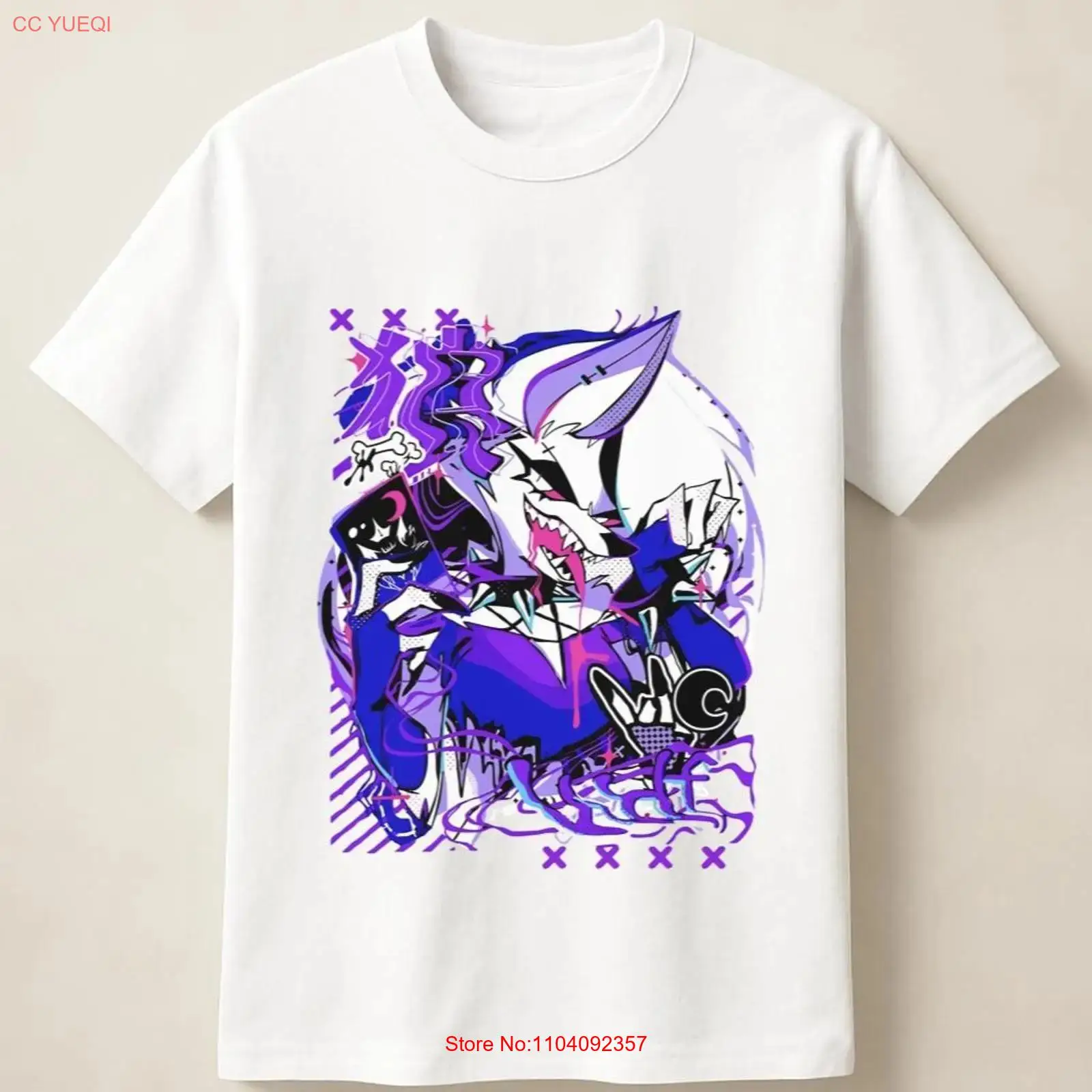 Purple Anime Wolf in Graffiti  - Vintage Fashion Photos 评论和价格