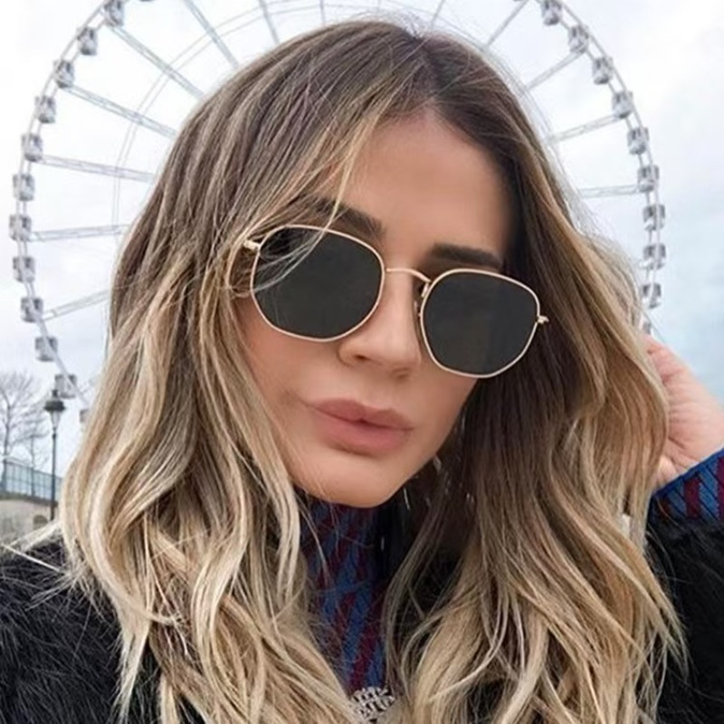 Round punk Sunglasses Men Luxu - Vintage Fashion Glasses 评论和价格