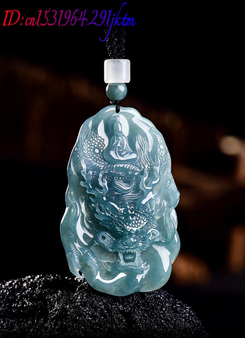 Natural Burmese Jadeite Dragon - Vintage Fashion Necklace 评论和价格