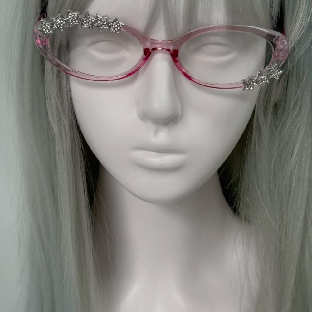 Y2K Star Rhinestone Cat Eye De - Vintage Fashion Glasses 评论和价格