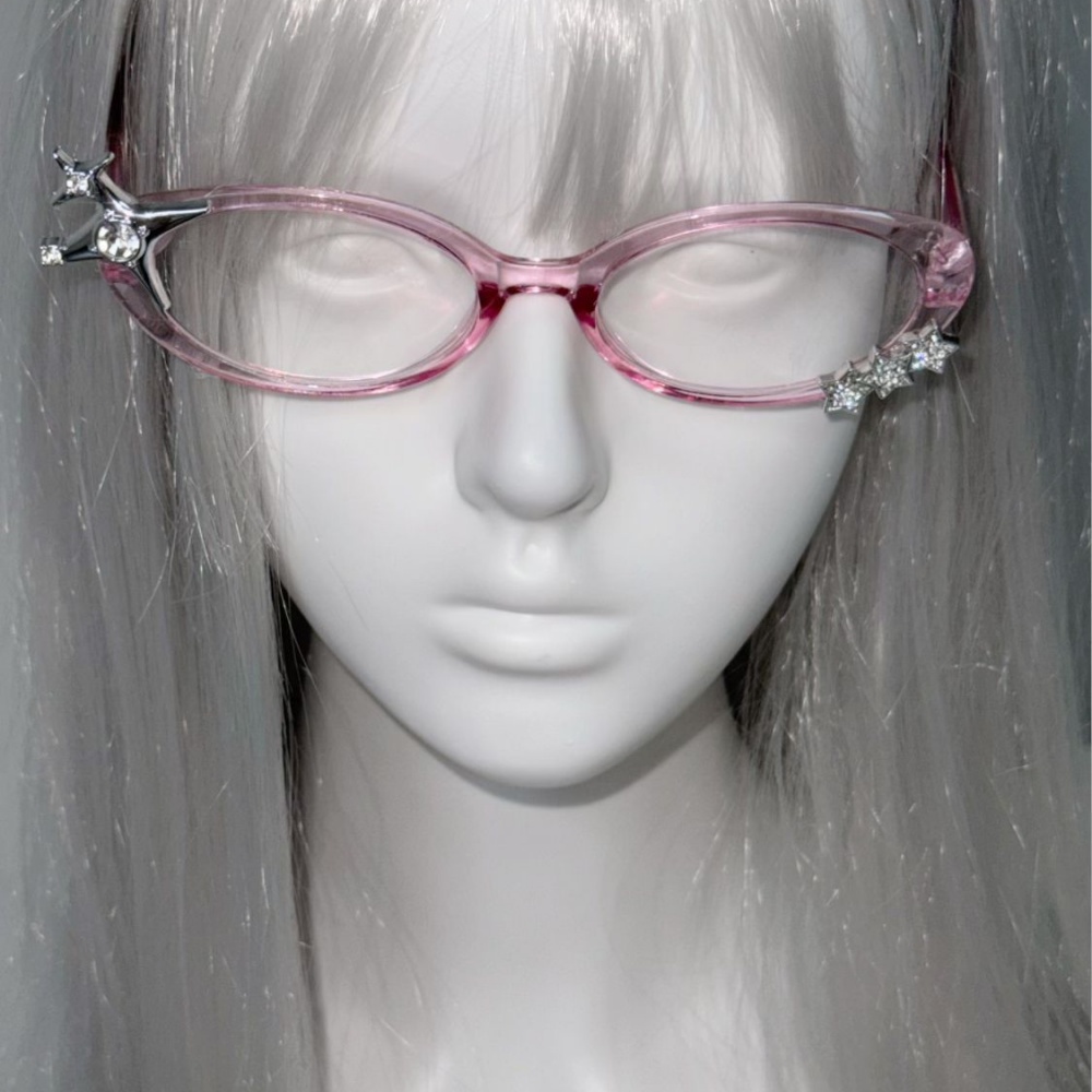 Y2K Star Rhinestone Cat Eye De - Vintage Fashion Glasses 评论和价格