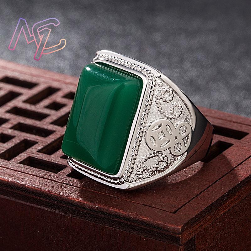 Green Natural Jade Rings Real  - Vintage Fashion Luxury 评论和价格