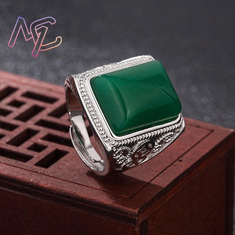 Green Natural Jade Rings Real  - Vintage Fashion Luxury 评论和价格