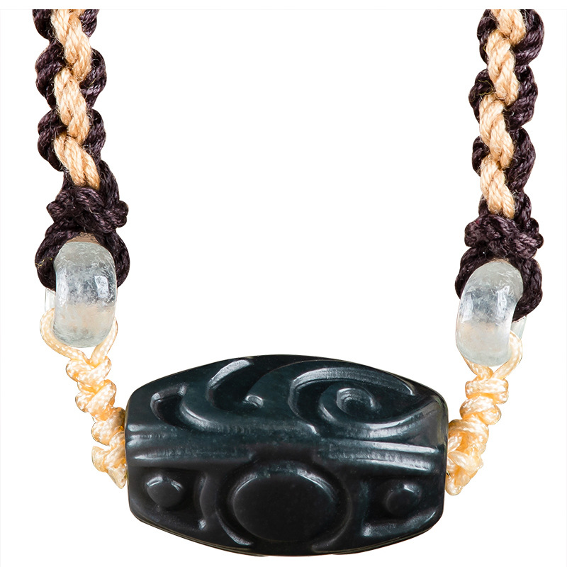 Hetian Jade Carve Bead Pendant - Vintage Fashion Necklace 评论和价格