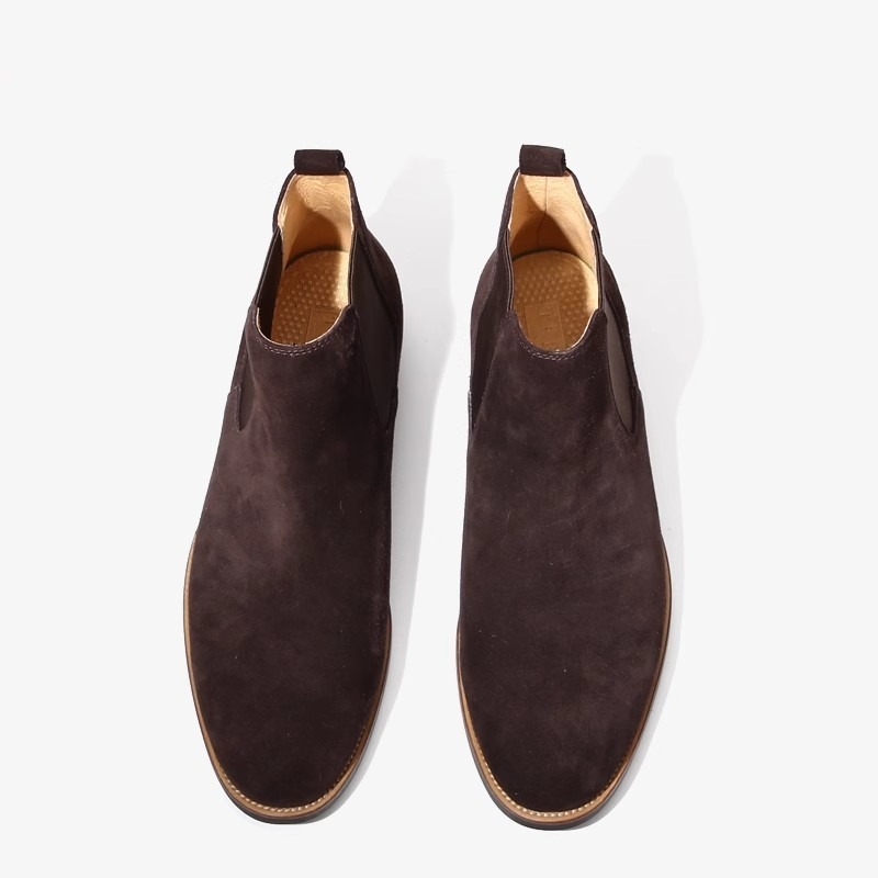 Vintage Cow Suede Mens Chelsea - Vintage Fashion Luxury 评论和价格