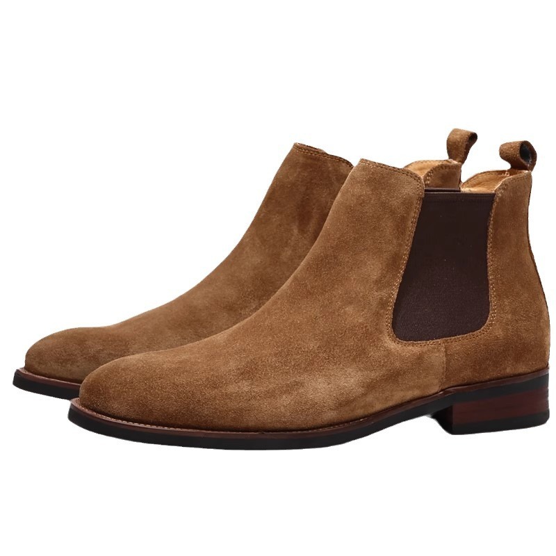 Vintage Cow Suede Mens Chelsea - Vintage Fashion Luxury 评论和价格