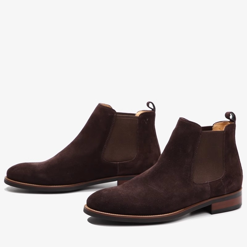 Vintage Cow Suede Mens Chelsea - Vintage Fashion Luxury 评论和价格