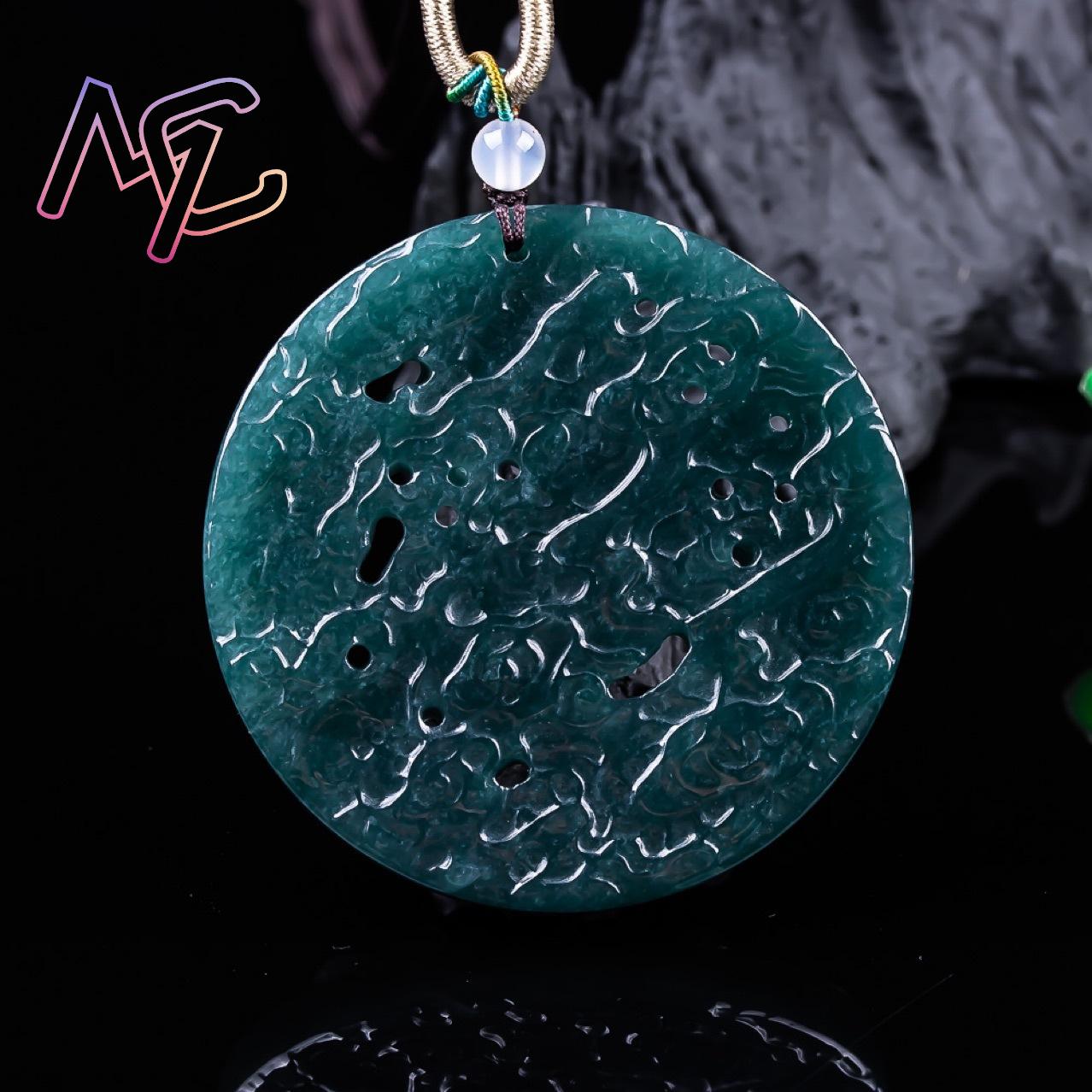 Myanmar Jadeite Dragon Pendant - Vintage Fashion Necklace 评论和价格