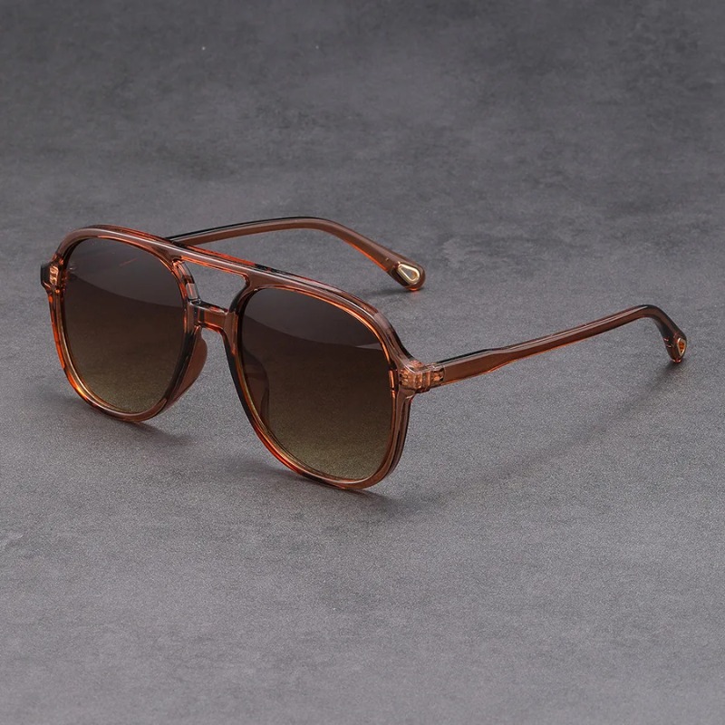 Fashion Double Beam Square Sun - Vintage Fashion Glasses 评论和价格