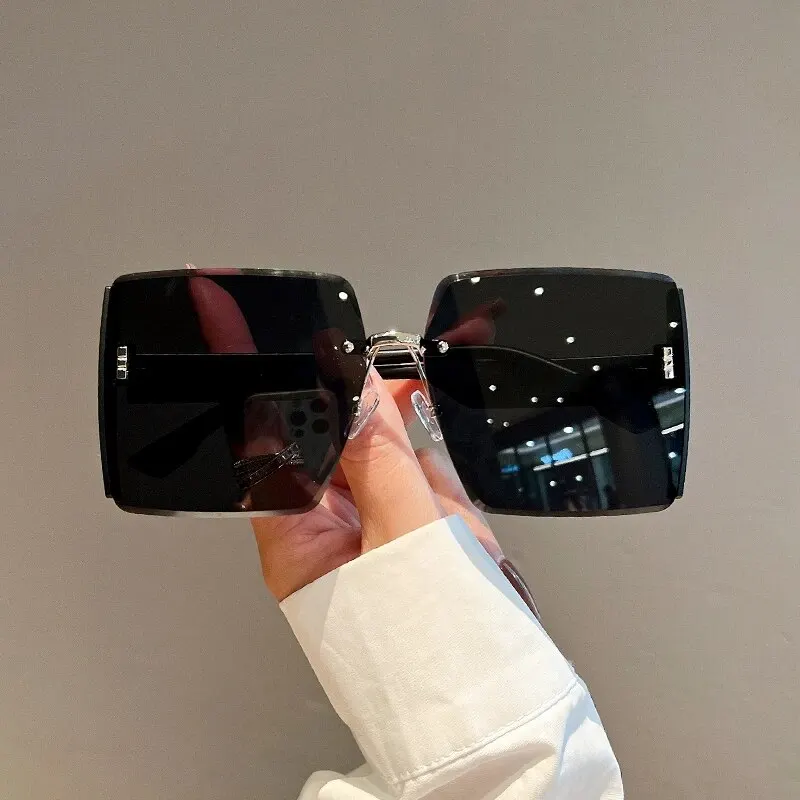 New Square Frameless Retro Sun - Vintage Fashion Glasses 评论和价格