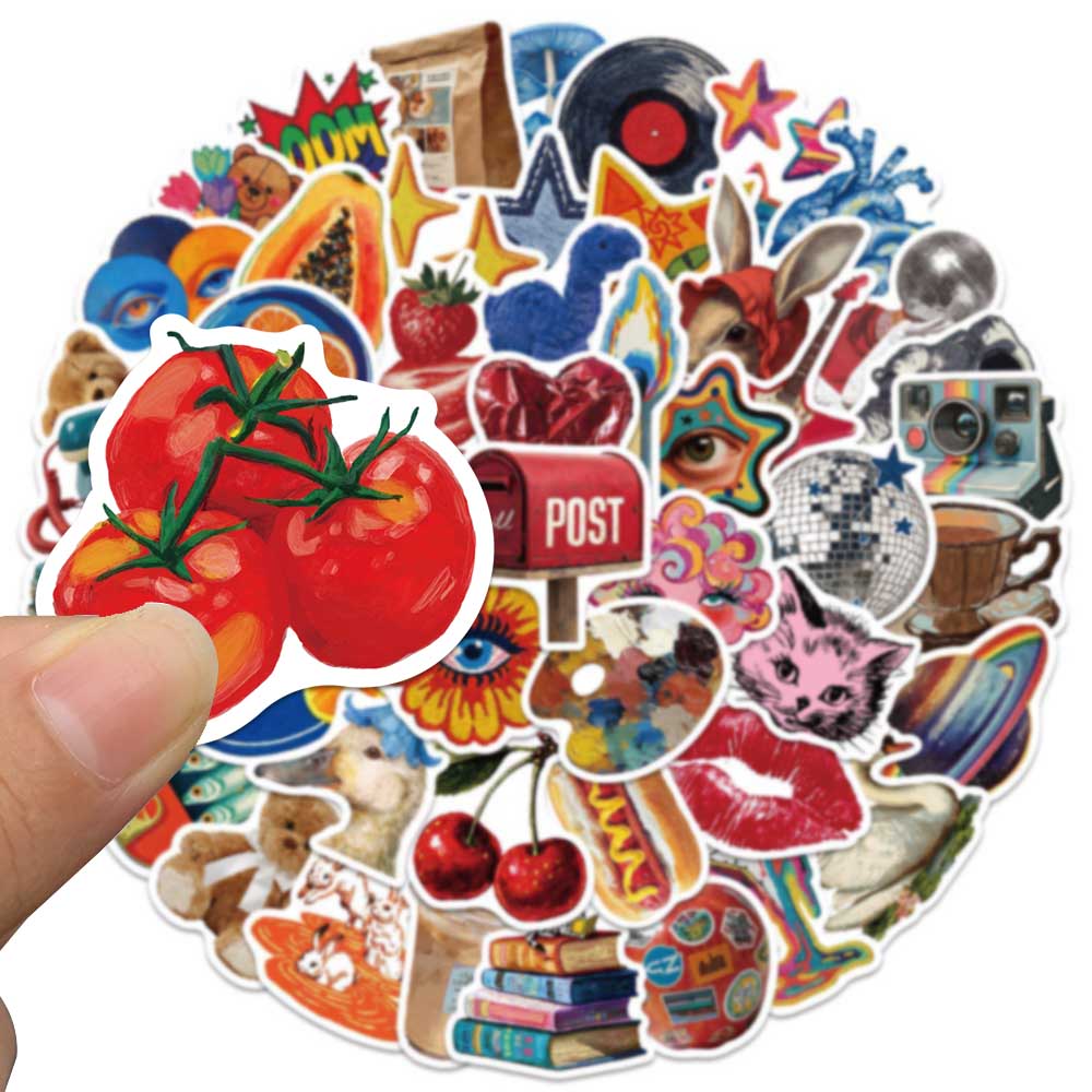 50pcs Vintage Y2K Sticker Fash - Vintage Fashion Boutique 评论和价格