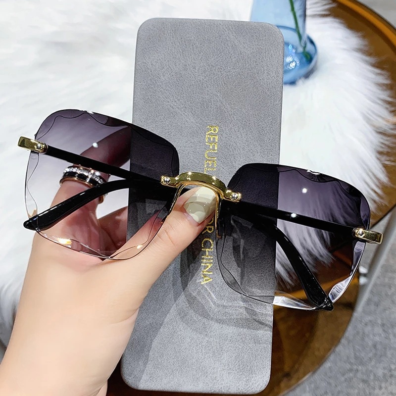 1/3PCS New Rimless Women's Sun - Vintage Fashion Glasses 评论和价格