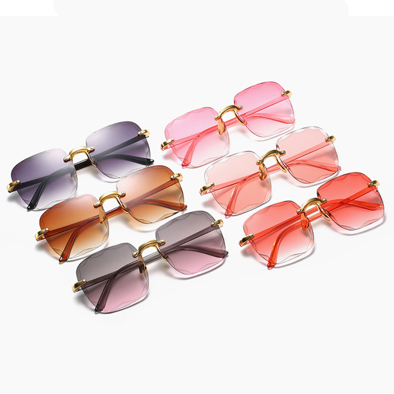 1/3PCS New Rimless Women's Sun - Vintage Fashion Glasses 评论和价格