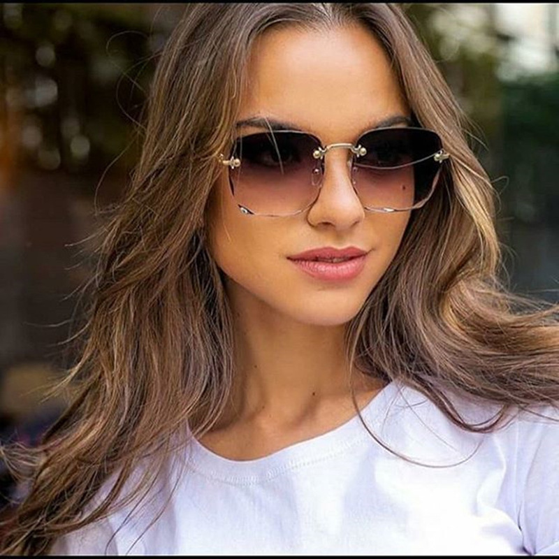 1/3PCS New Rimless Women's Sun - Vintage Fashion Glasses 评论和价格