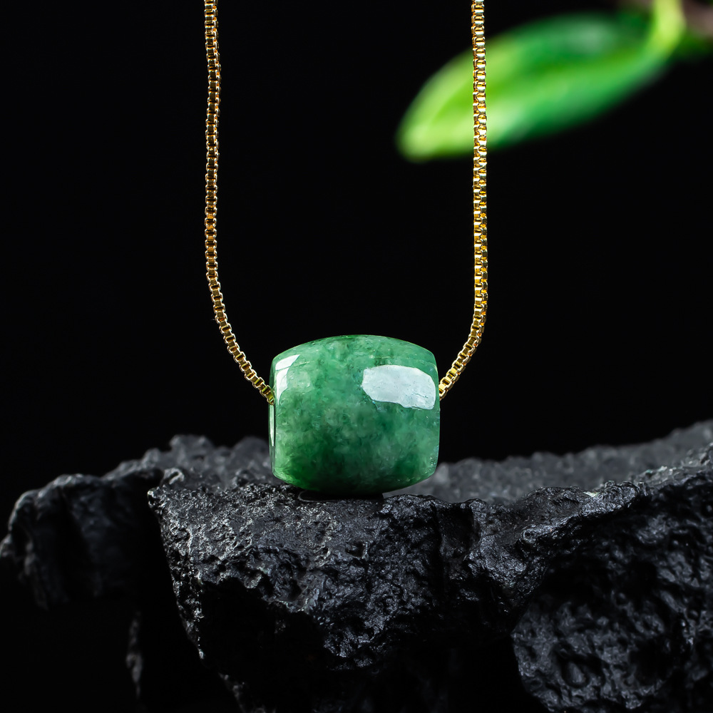 Natural Real Jade Bead Pendant - Vintage Fashion Luxury 评论和价格