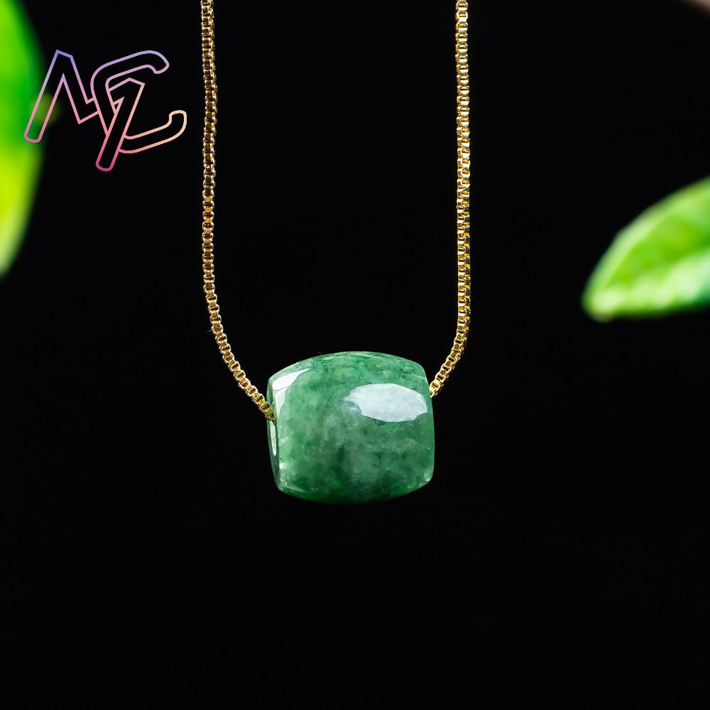Natural Real Jade Bead Pendant - Vintage Fashion Luxury 评论和价格