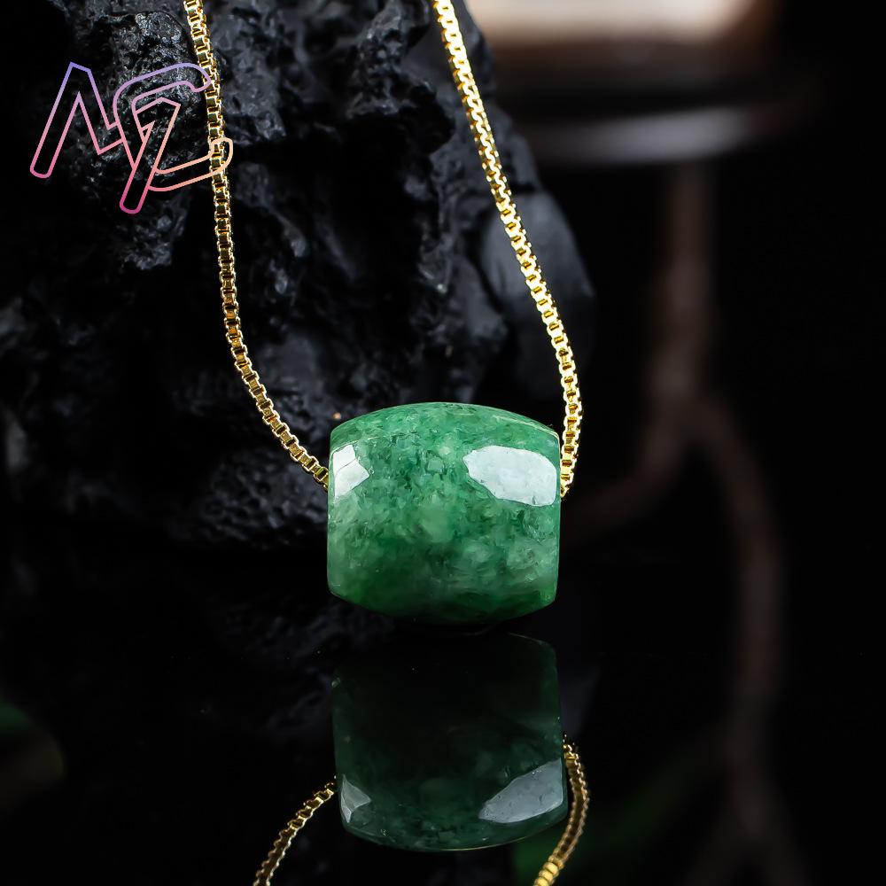 Natural Real Jade Bead Pendant - Vintage Fashion Luxury 评论和价格