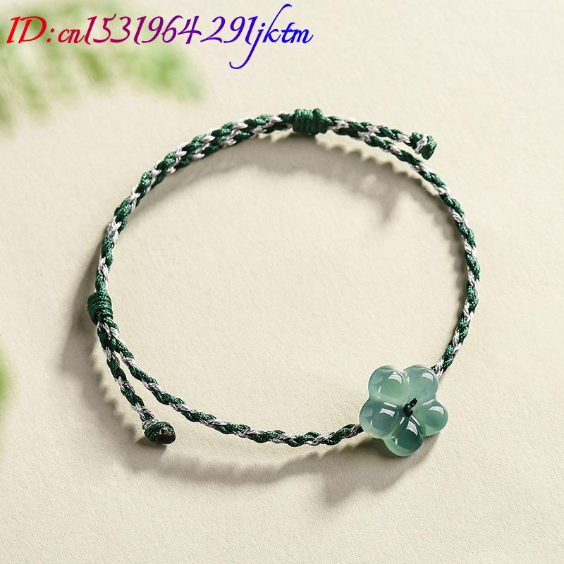 Burmese Jadeite Flower Bracele - Vintage Fashion Luxury 评论和价格