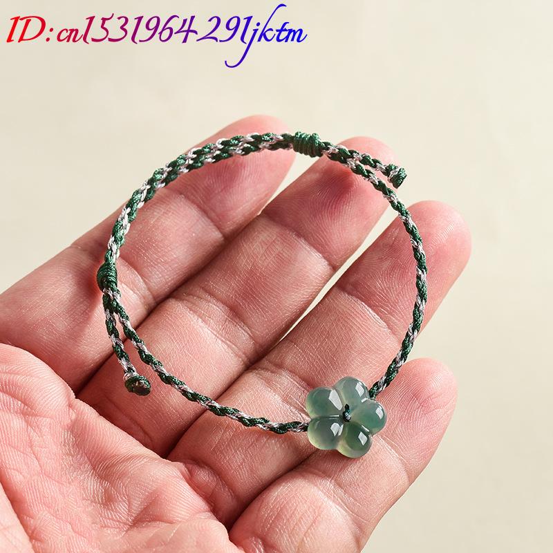 Burmese Jadeite Flower Bracele - Vintage Fashion Luxury 评论和价格