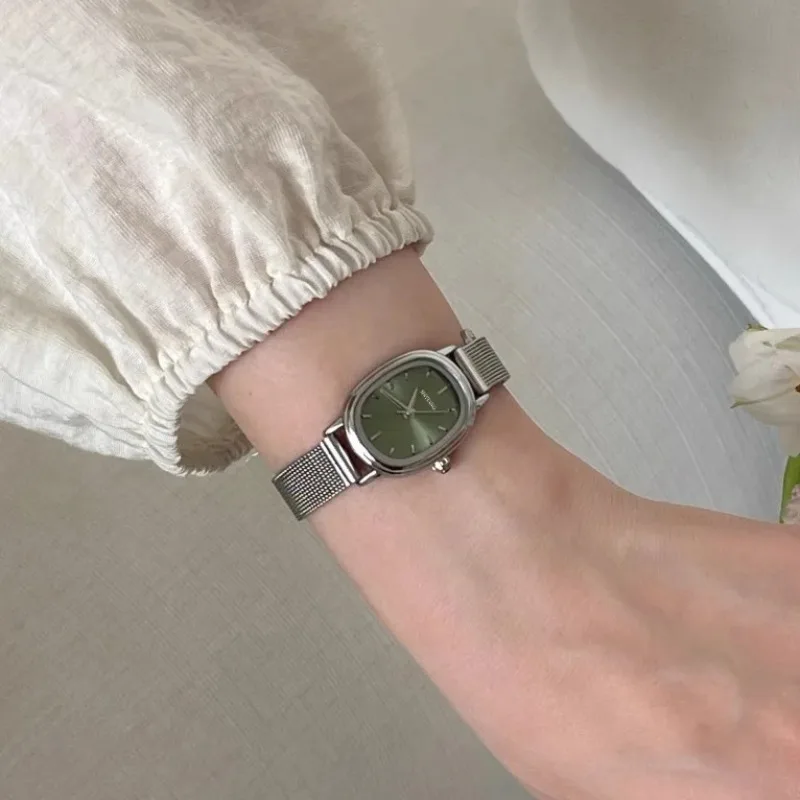 Small Oval Dial Green Watch Si - Vintage Fashion Watches 评论和价格